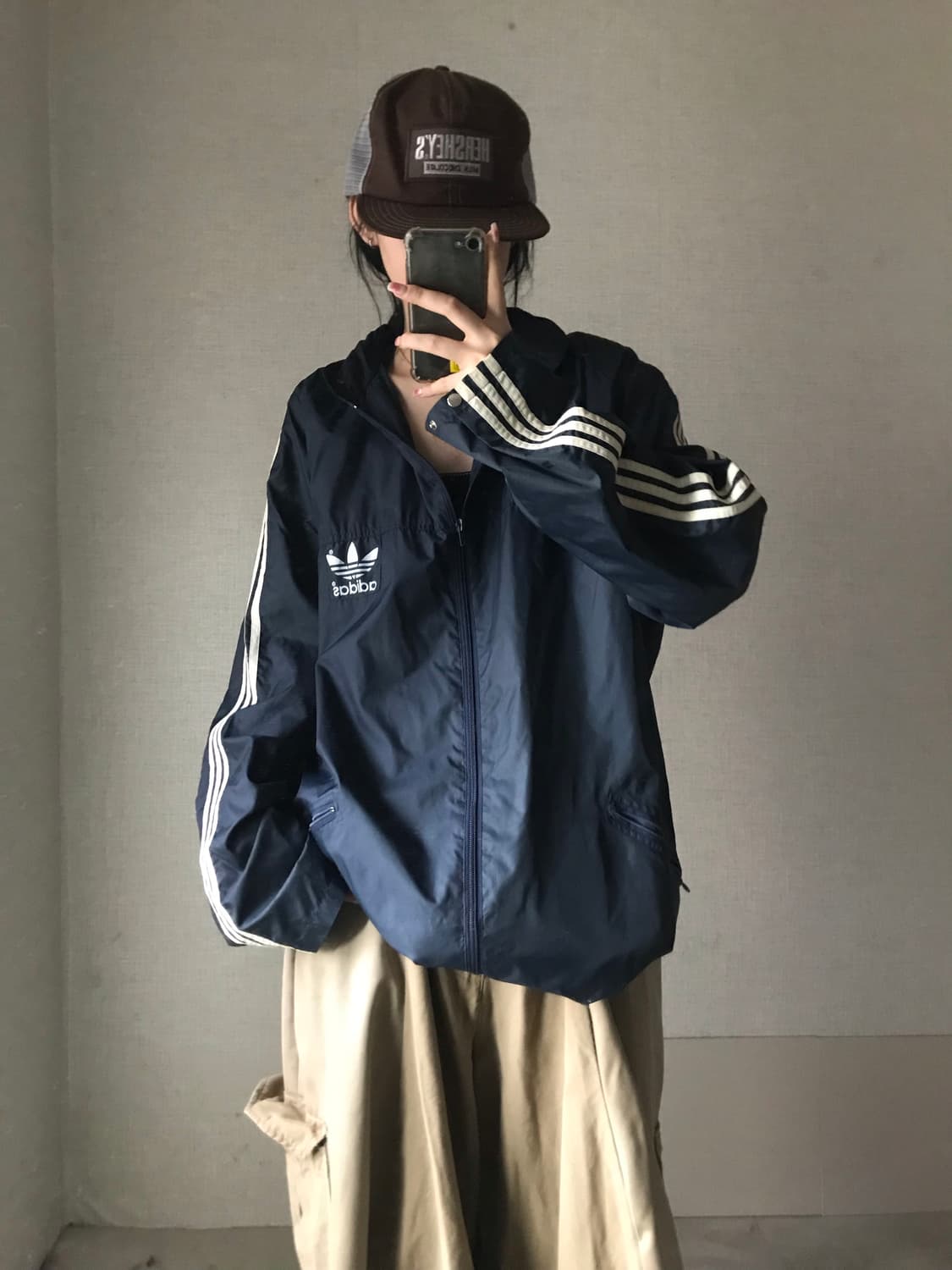 아디다스 올드스쿨 오버핏 바람막이 상품이미지2