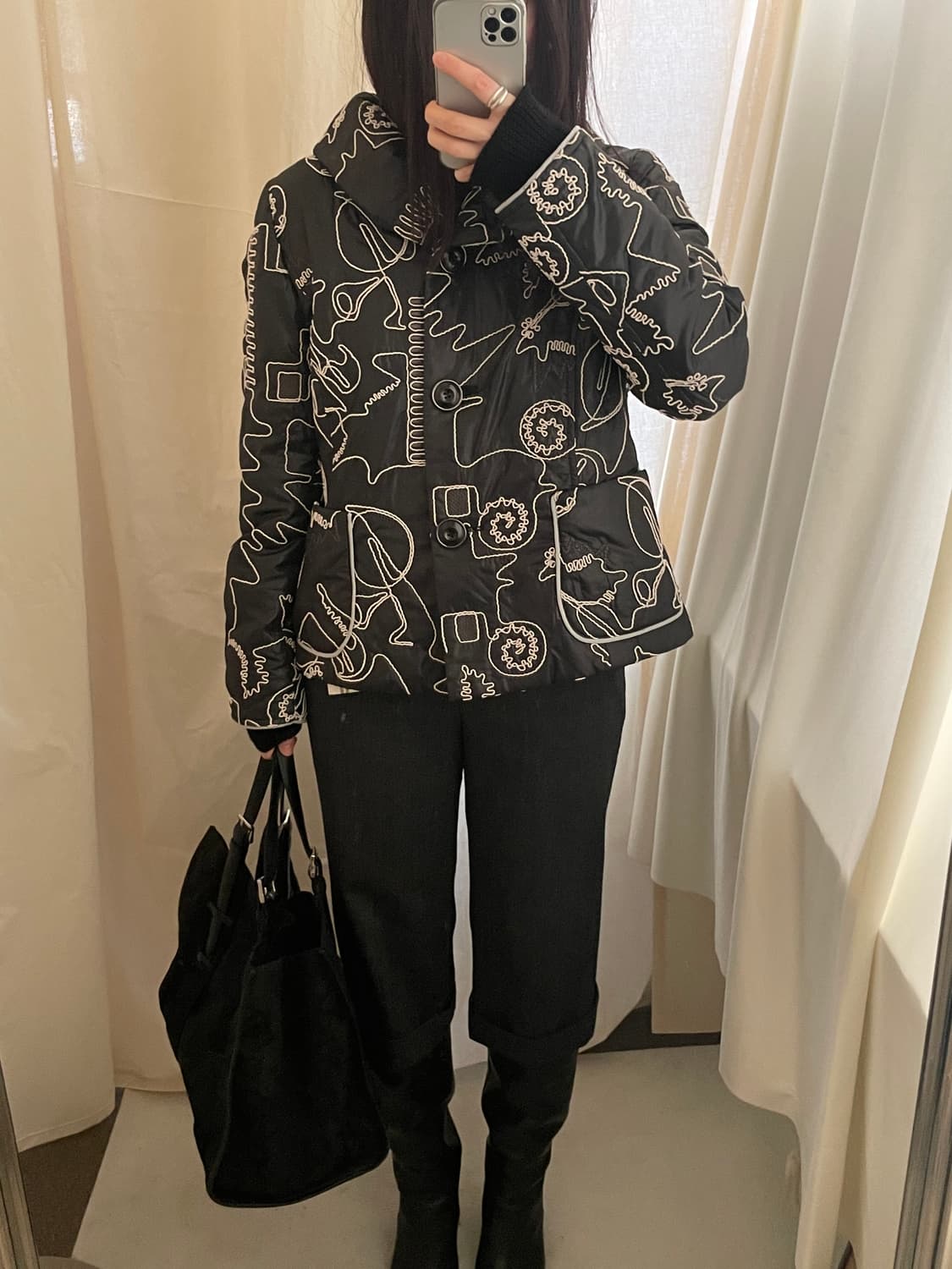 embroidered patterned padded jacket 상품이미지10