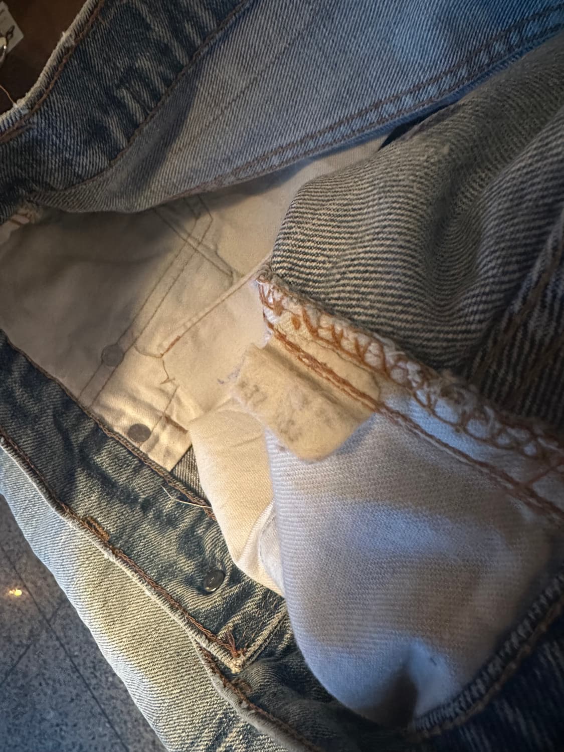 70s USA 빈티지 리바이스 505 66전기 셀비지 데님 팬츠 상품이미지8