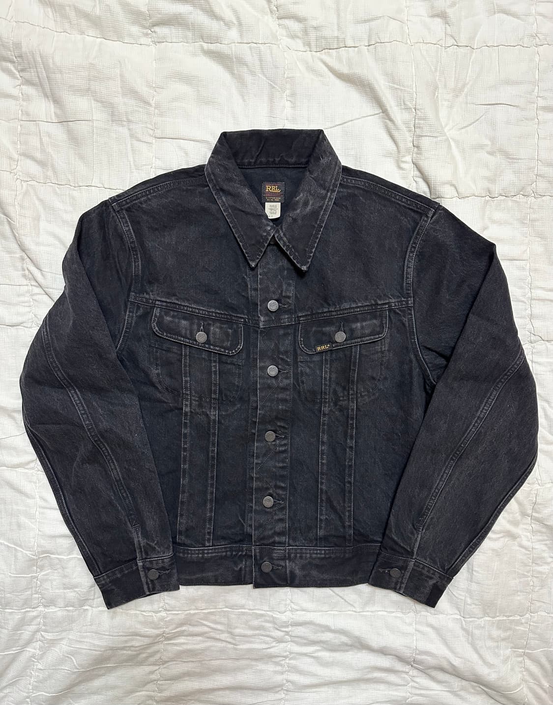 더블알엘 lot271 블랙 트러커 데님자켓 M 새상품 상품이미지3