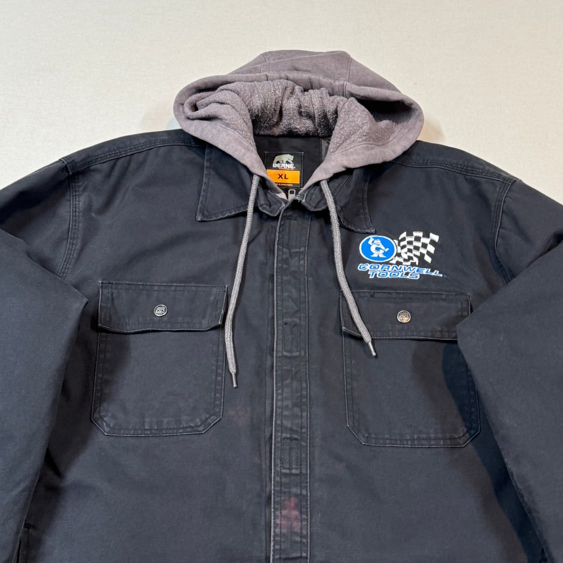 XL) BERNE 빈티지 후드 레이어 워크 자켓 상품이미지3