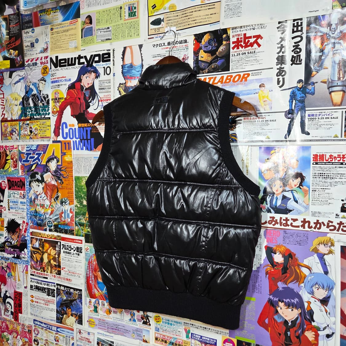 엠엘비 화이트삭스 블랙 유광 패딩 베스트 상품이미지5