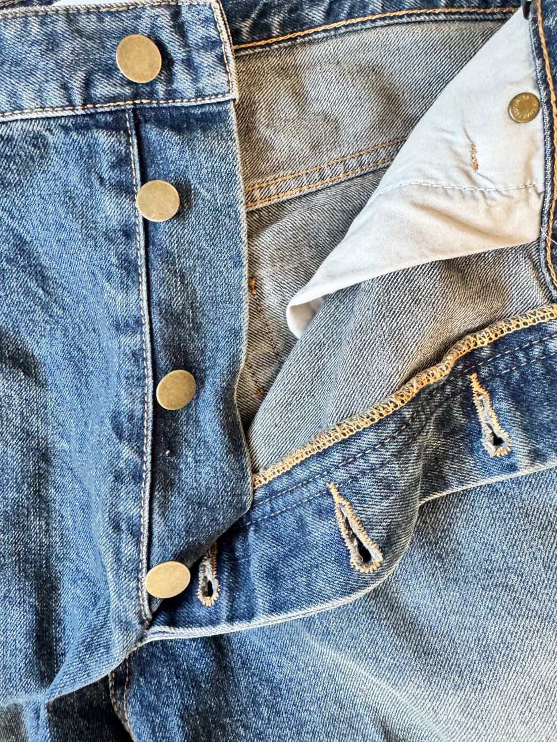 언더마이카 무 와이드 진 2사이즈 판매합니다 상품이미지4