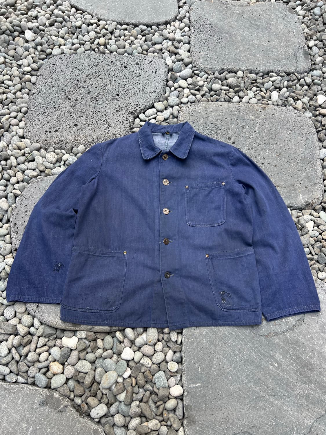 OLD VINTAGE FRENCH DENIM 데님 프렌치워크자켓 상품이미지1