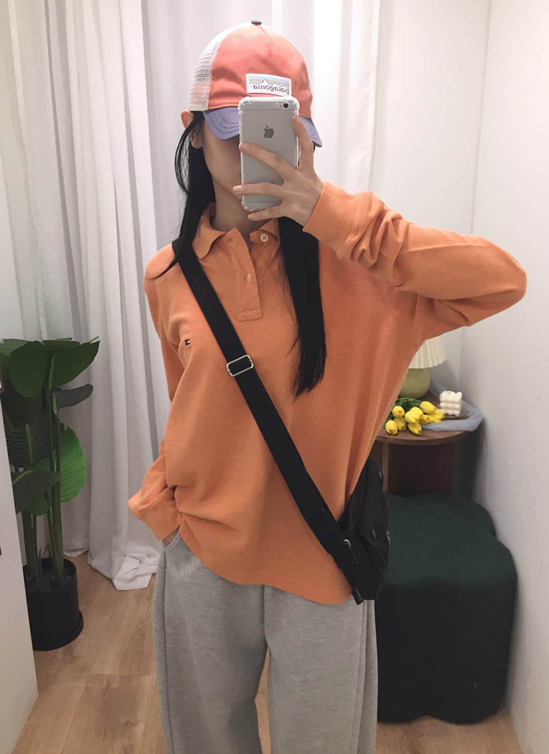 여성 타미 긴팔 카라티셔츠 상품이미지1