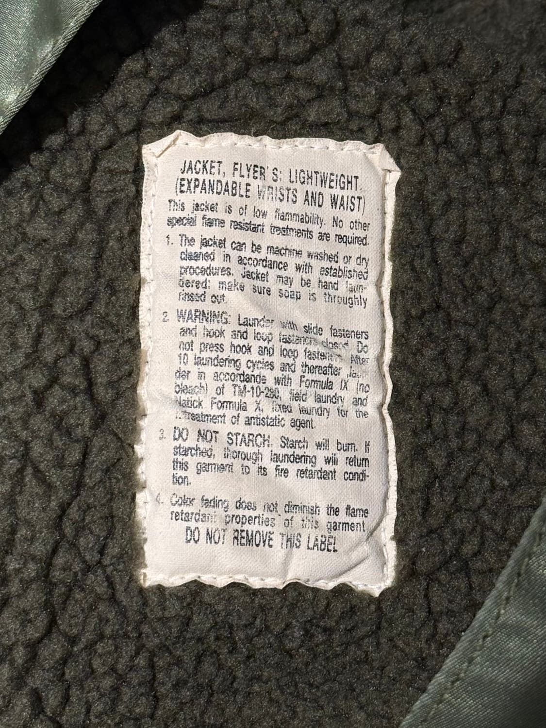 U.S.NAVY 카키 라이트웨이트 플라이트 자켓 상품이미지7