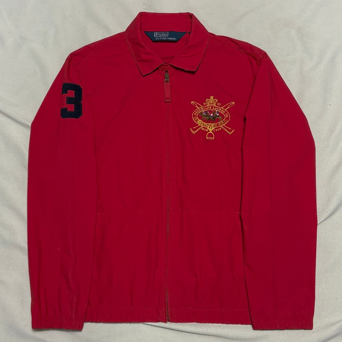 M 폴로랄프로렌 기마 로고 레드 스윙탑 자켓 상품이미지2