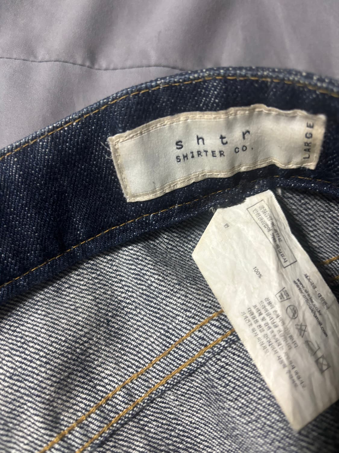 셔터 STITCHED CREASE DENIM L사이즈 판매합니다 상품이미지2