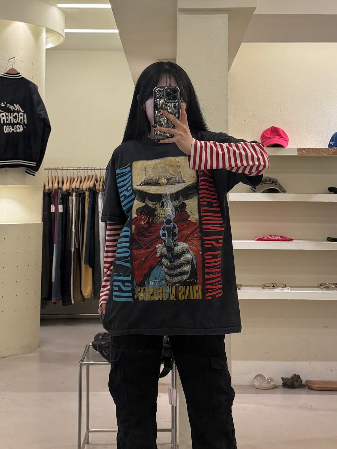 빈티지 Guns N' Roses 밴드 프린팅 반팔 티셔츠 U1619 상품이미지1