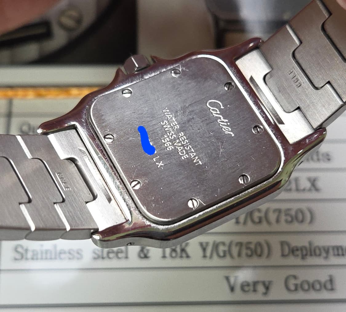 까르띠에 산토스 갈베 후기형 Ref.1566 18K콤비 쿼츠 남성용 (감 상품이미지6