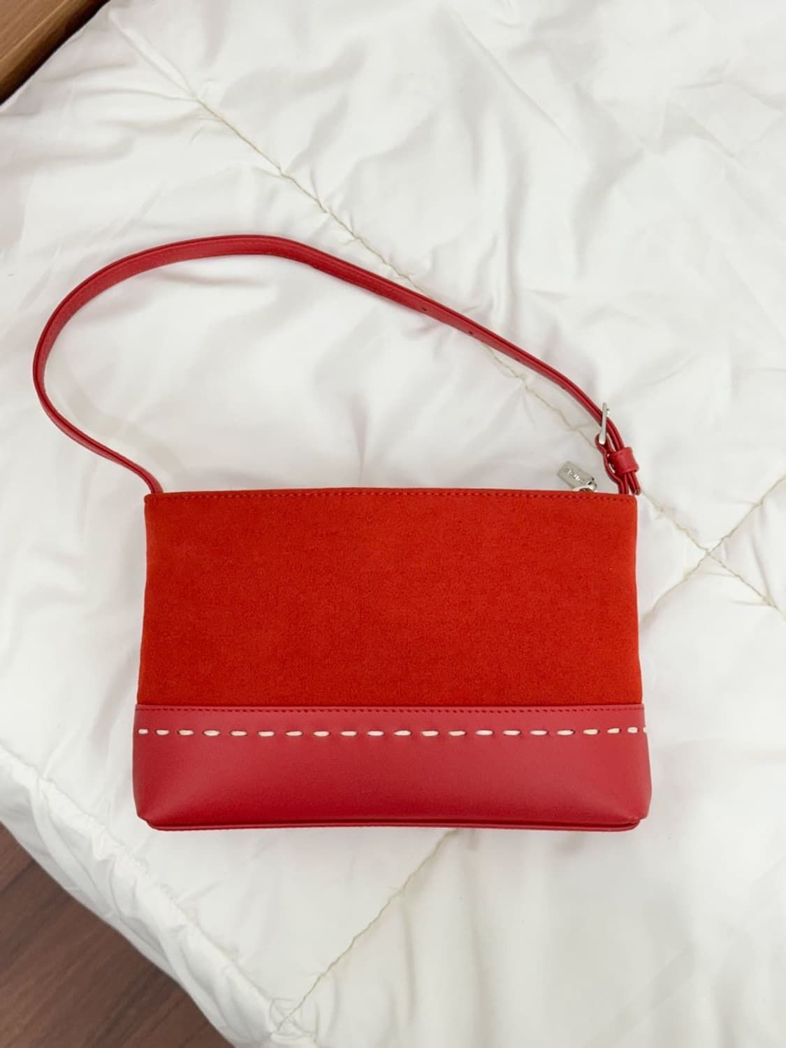 courreges / 꾸레쥬 레드 스웨이드 미니 숄더백  상품이미지6