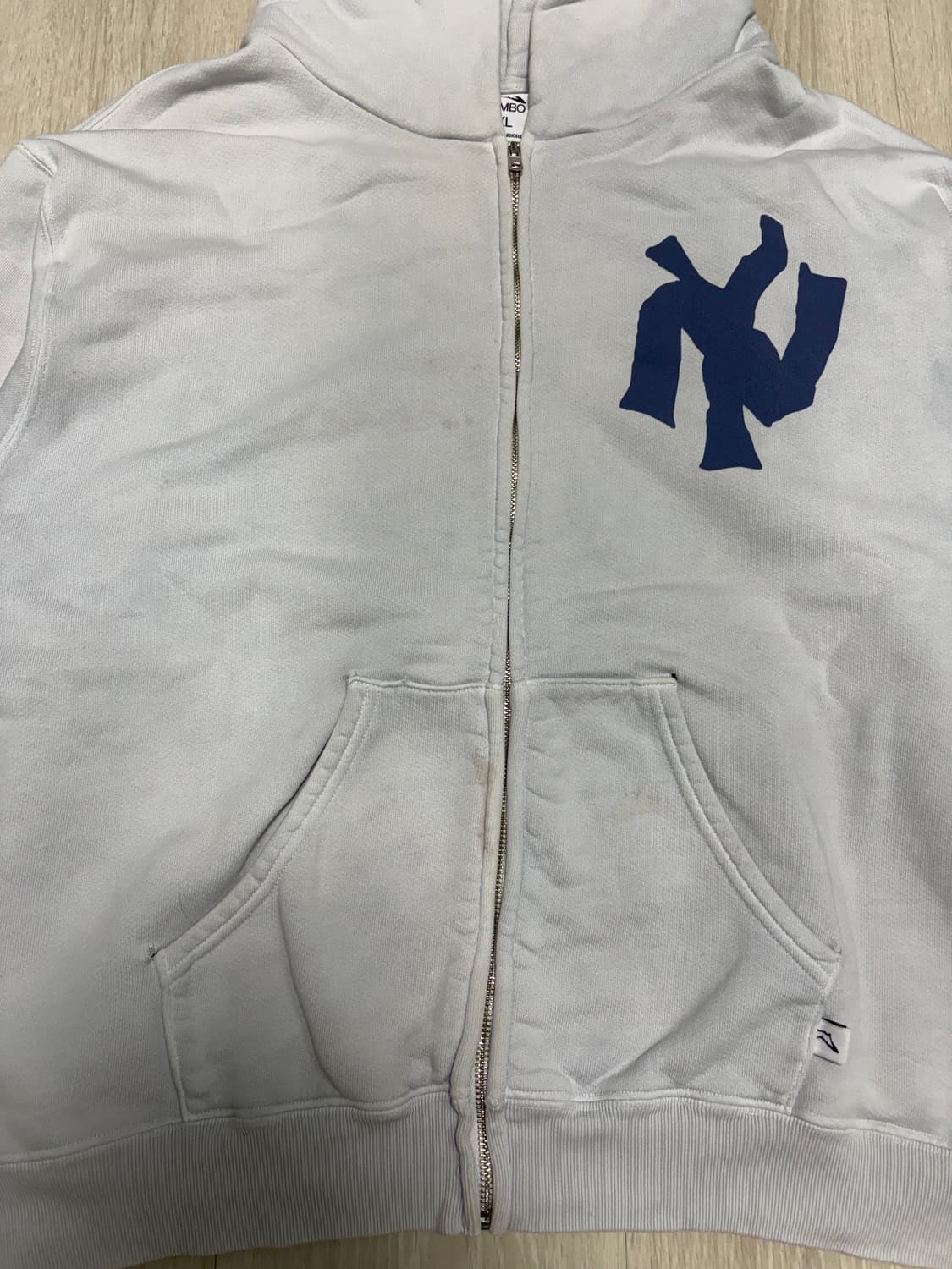 아킴보 클럽 NY 후드집업 화이트 상품이미지2