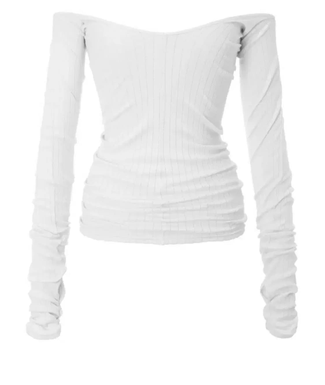 쓰리타임즈 카일라 브이 워머티 화이트 상품이미지1