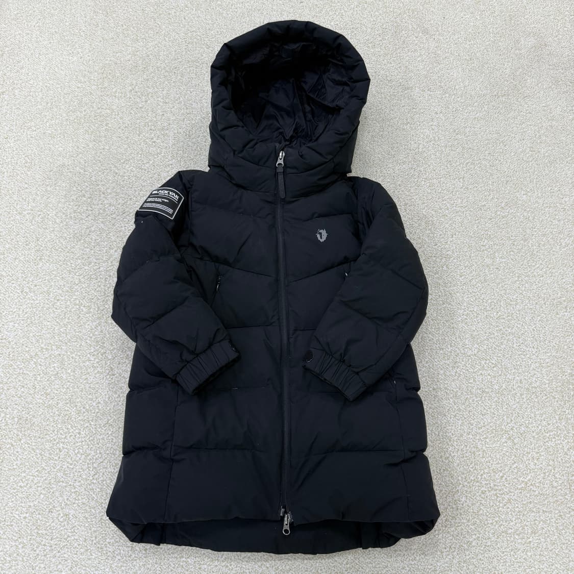[110] 블랙야크 키즈 블랙 구스다운 롱패딩 1230T2 상품이미지1