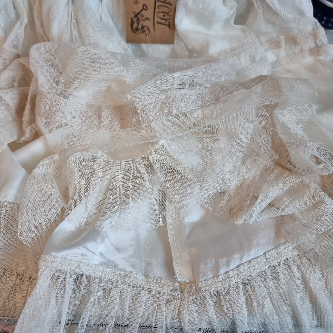 도트 망사 캉캉 스커트 상품이미지4