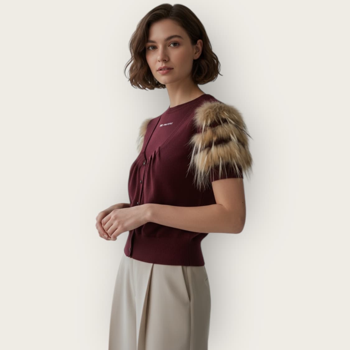 40/ 펜디 아카이브 퍼 디테일 니트 상품이미지1