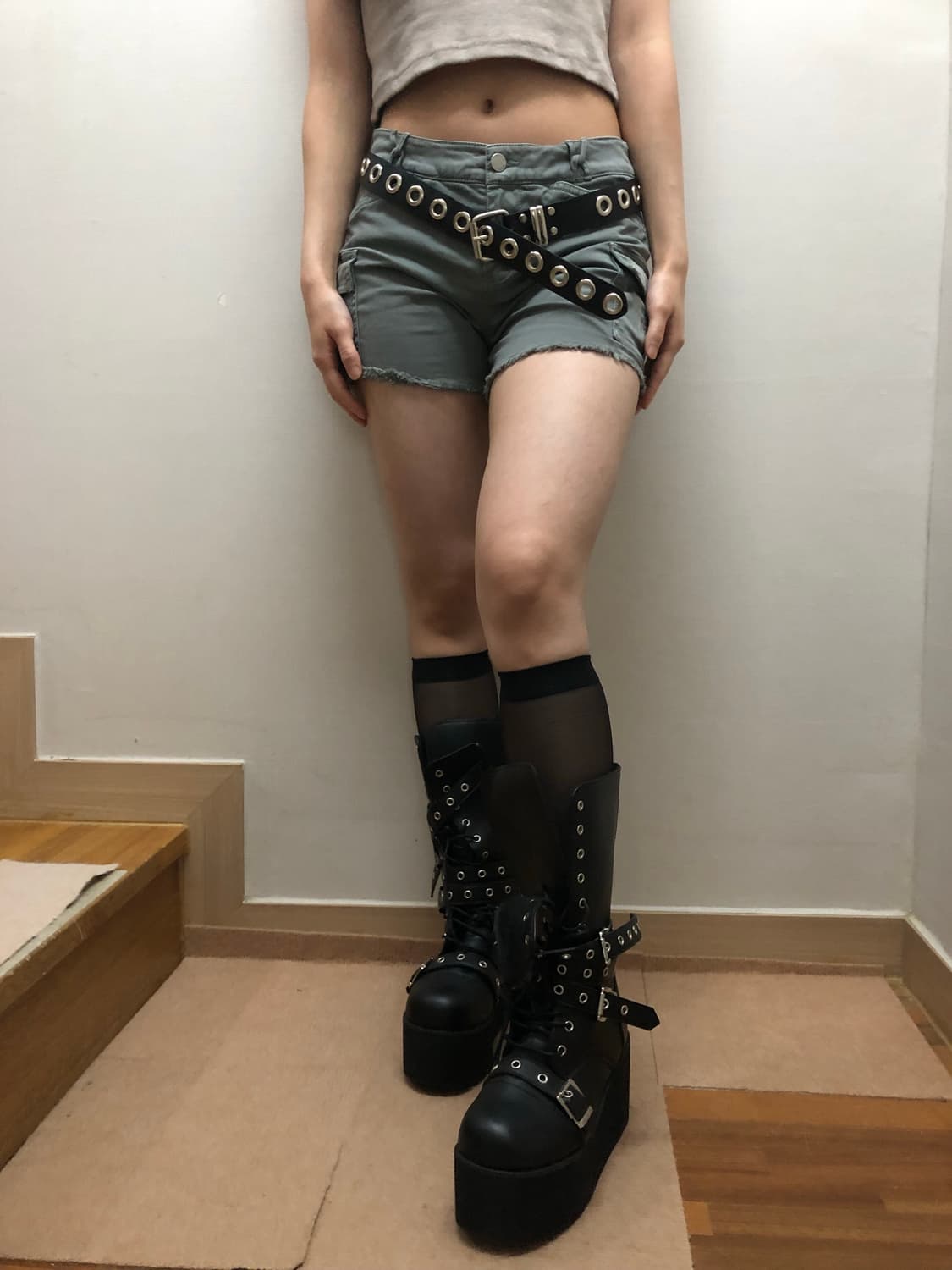 빈티지 타미힐피거 카키 카고 팬츠 상품이미지5