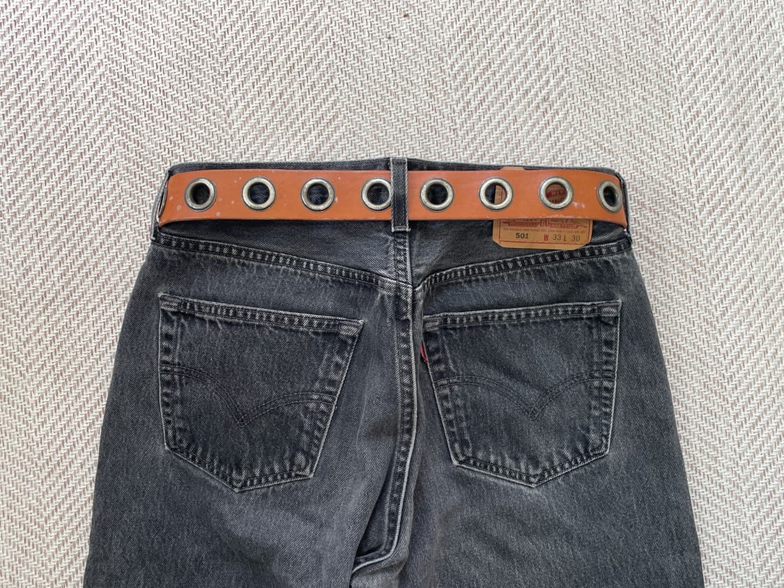 빈티지  웨스턴 아일렛 디테일 레더 벨트 상품이미지2