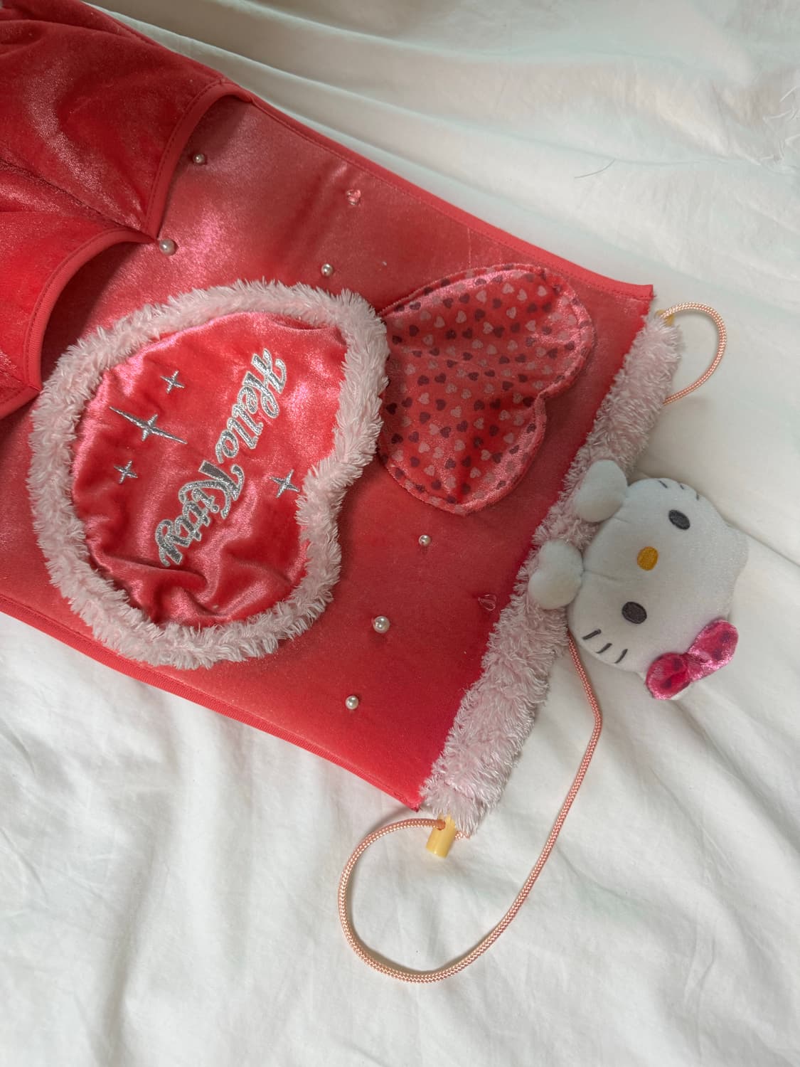 고전키티 빈티지 벨벳 벽걸이 갸루 Y2k  상품이미지3