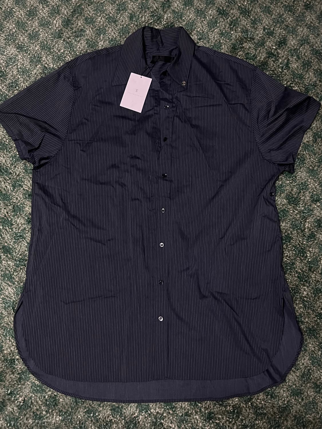 트리밍버드 대디핏 하프 셔츠 새상품 (스트라이프 블루) 상품이미지5