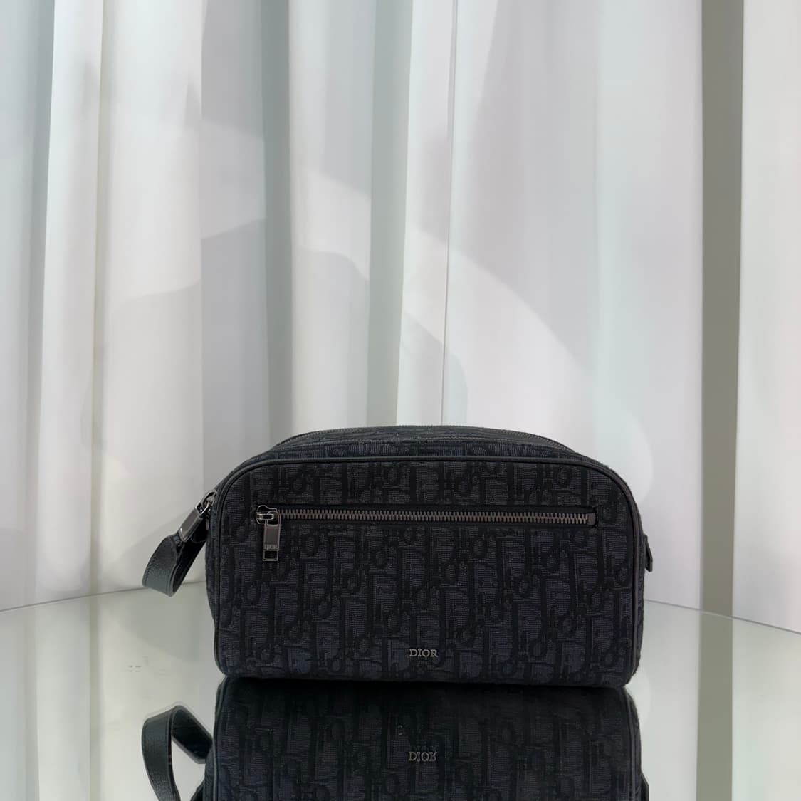 디올 토일레트리 백 블랙 오블리크 자카드 상품이미지5