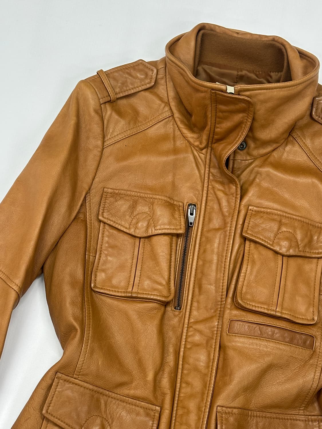 Beyond Closet 카멜 브라운 램스킨 100% 레더 가죽자켓  상품이미지4