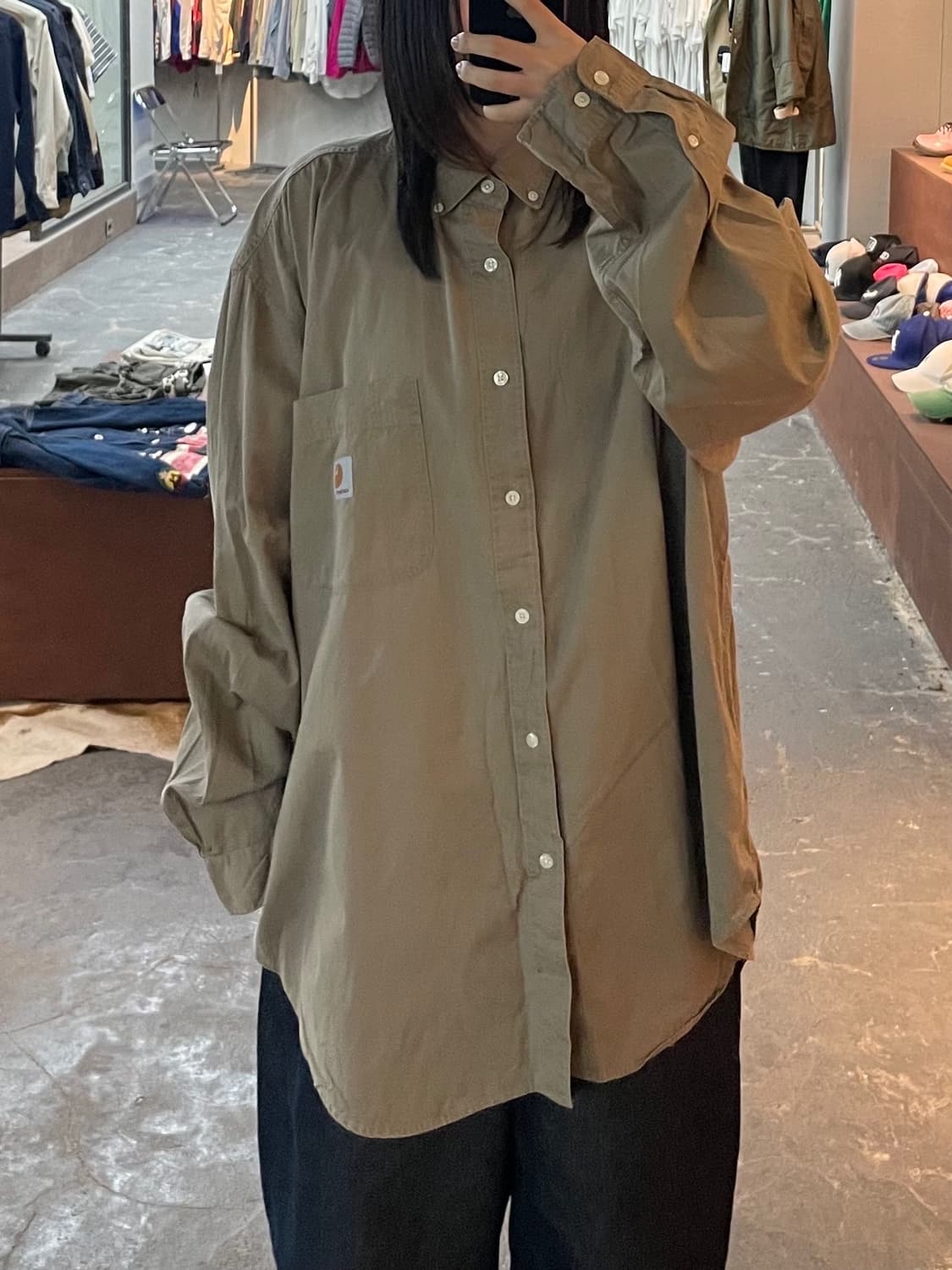 칼하트 베이지 셔츠H1989 상품이미지1