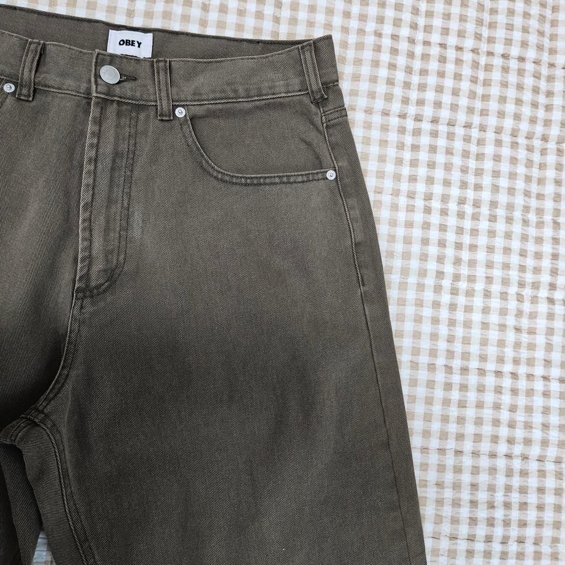 오베이 와이드 면바지 남자32 상품이미지5