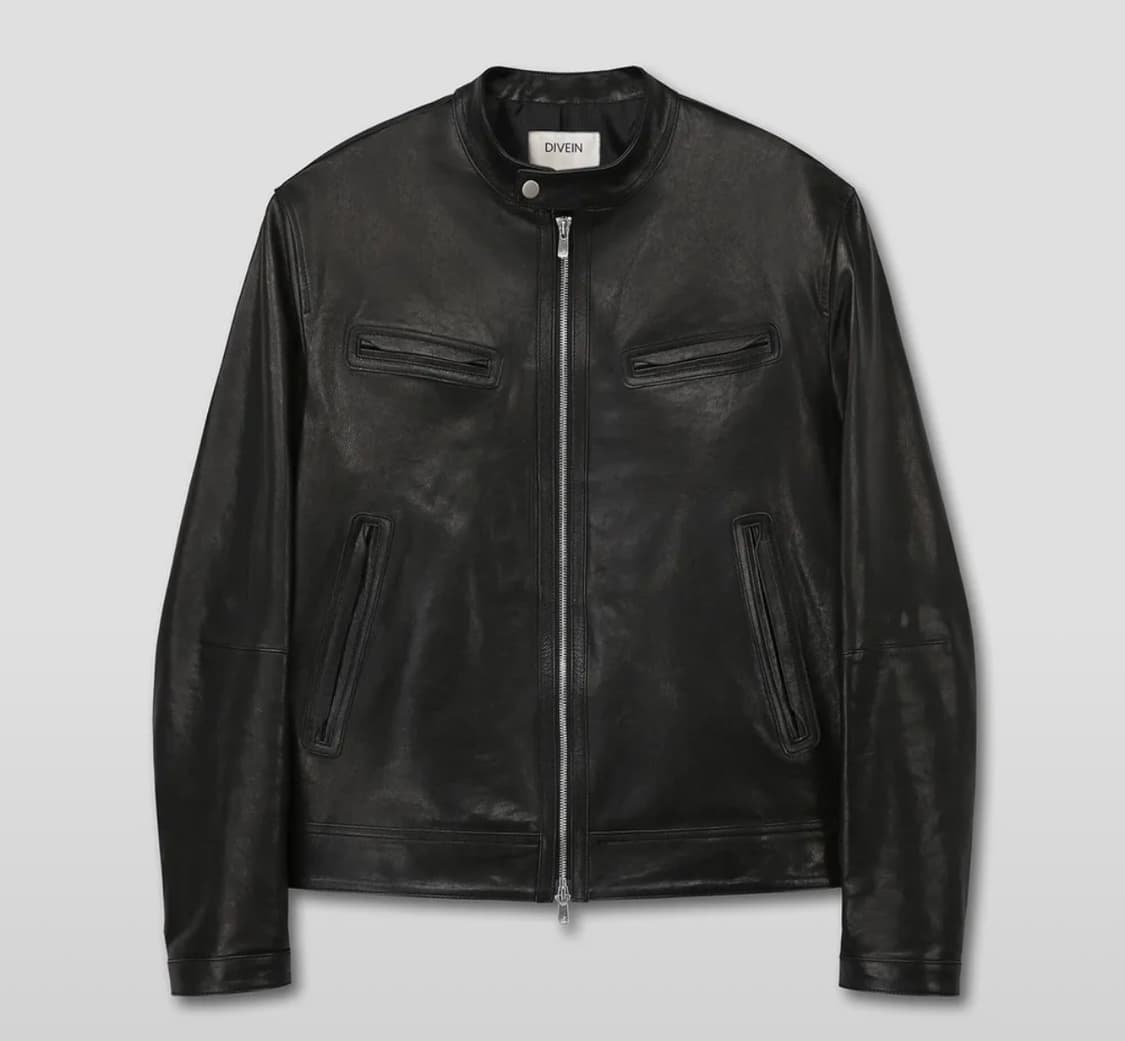 다이브인 루즈드 베지터블 레더자켓 블랙 2사이즈 상품이미지1