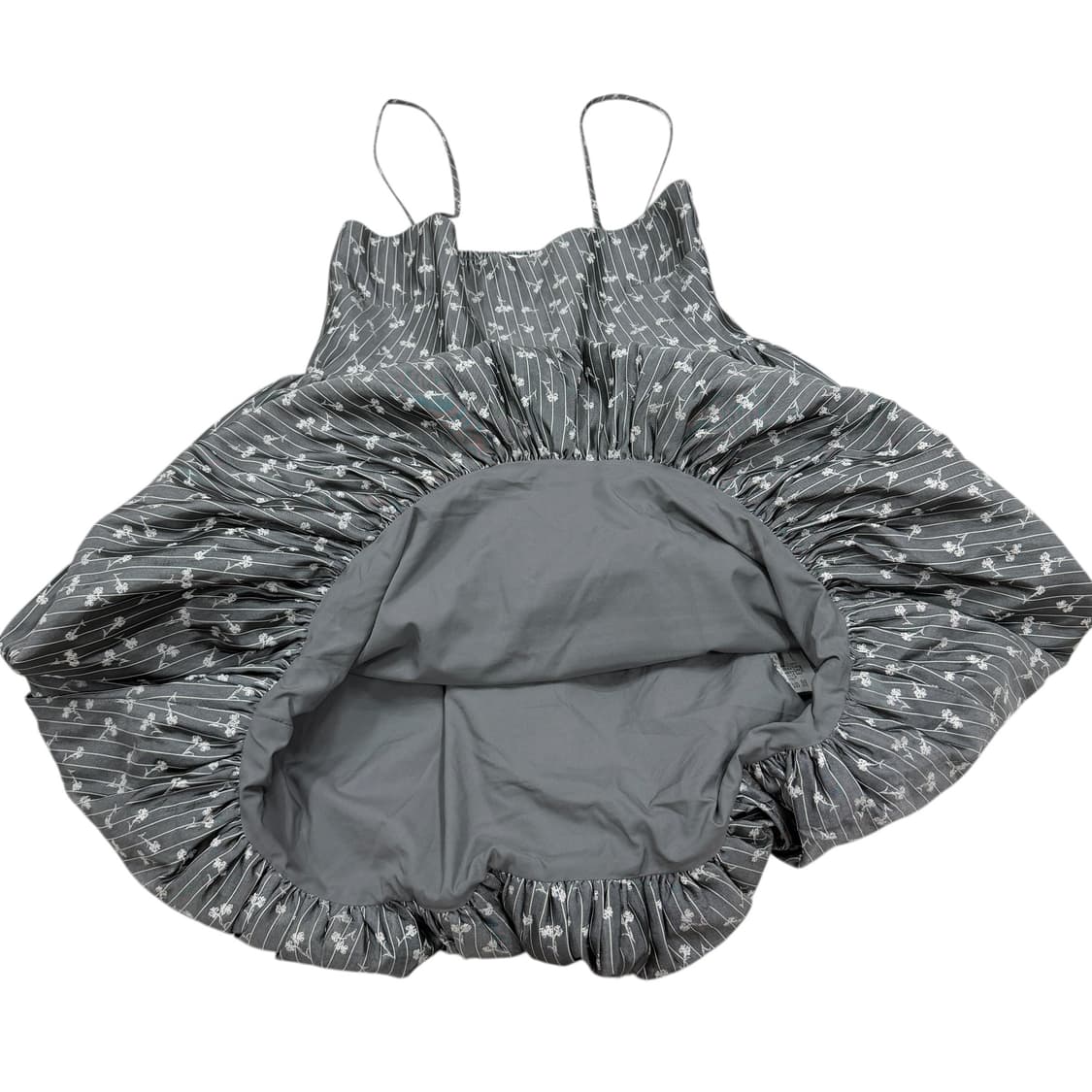 GANNI 가니 아세테이트 자카드 스트랩 미니 드레스 원피스 그레이 상품이미지2