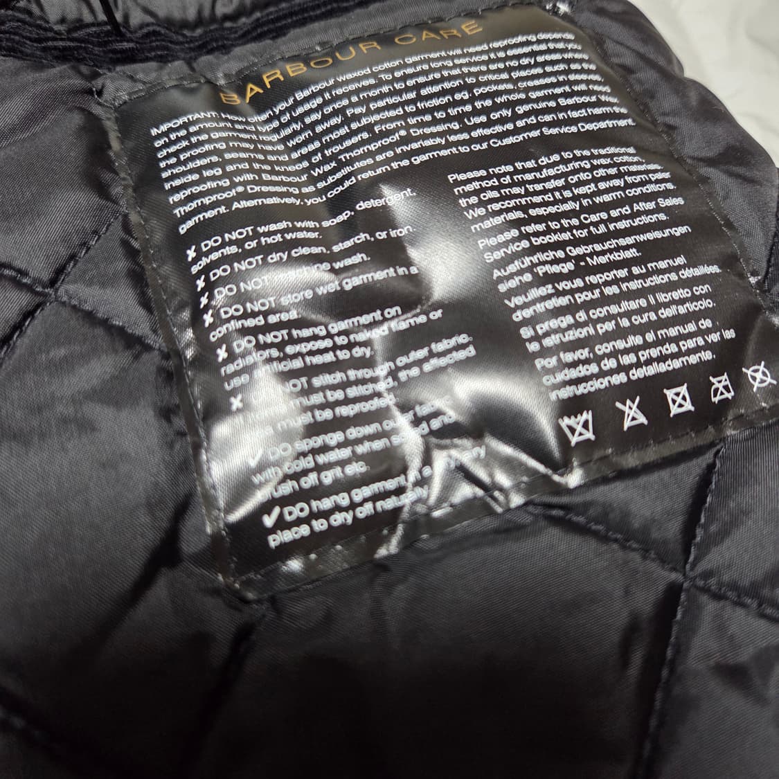 [L]바버 인터네셔널 듀크 왁스자켓+정품벳지 블랙 2회착 상품이미지6