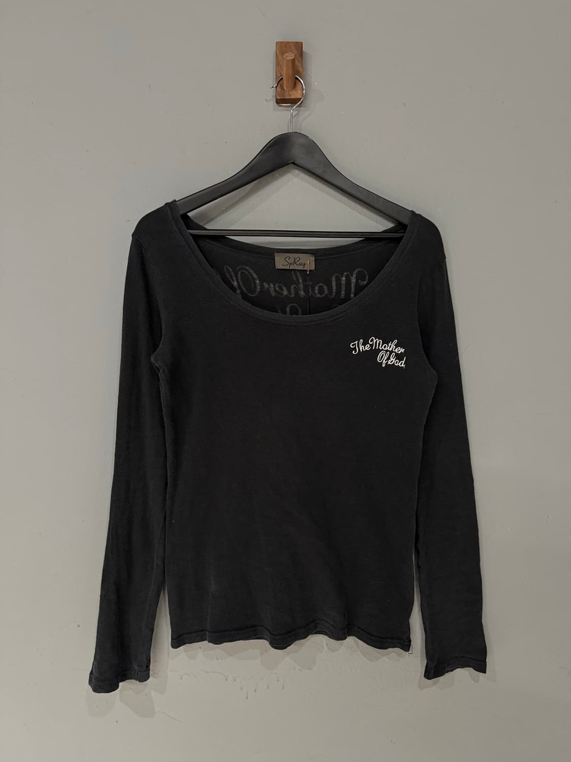 Maria printing wide neck long sleeve 상품이미지4