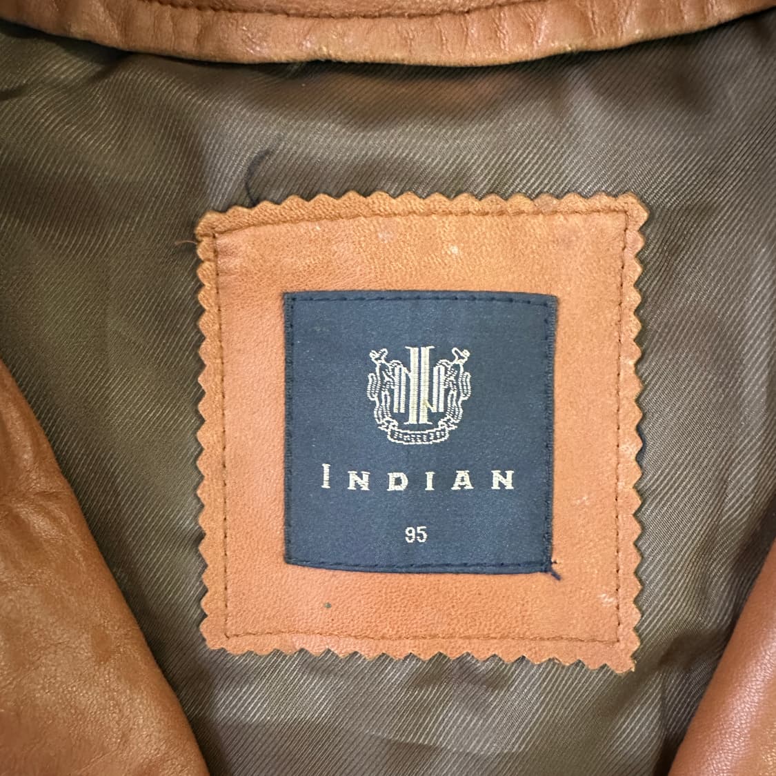 95 인디안 브라운 가죽 자켓 0320D 상품이미지2