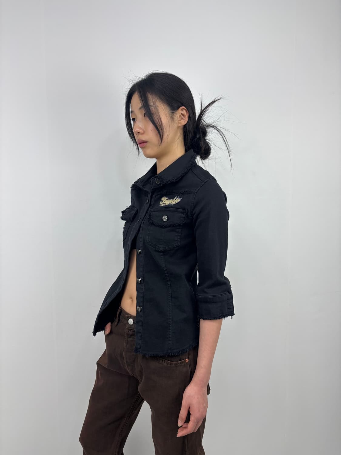 LETTERING 3/4 SLEEVE SHIRT 상품이미지4