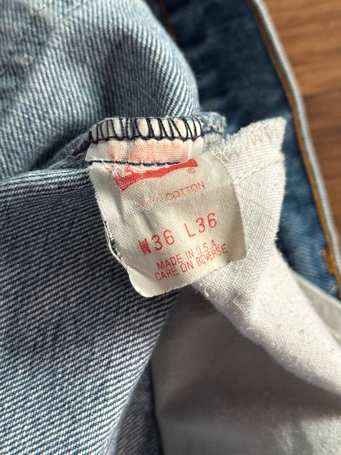 [36]80's 리바이스 Made In USA 505 워싱 데님 팬츠 상품이미지6