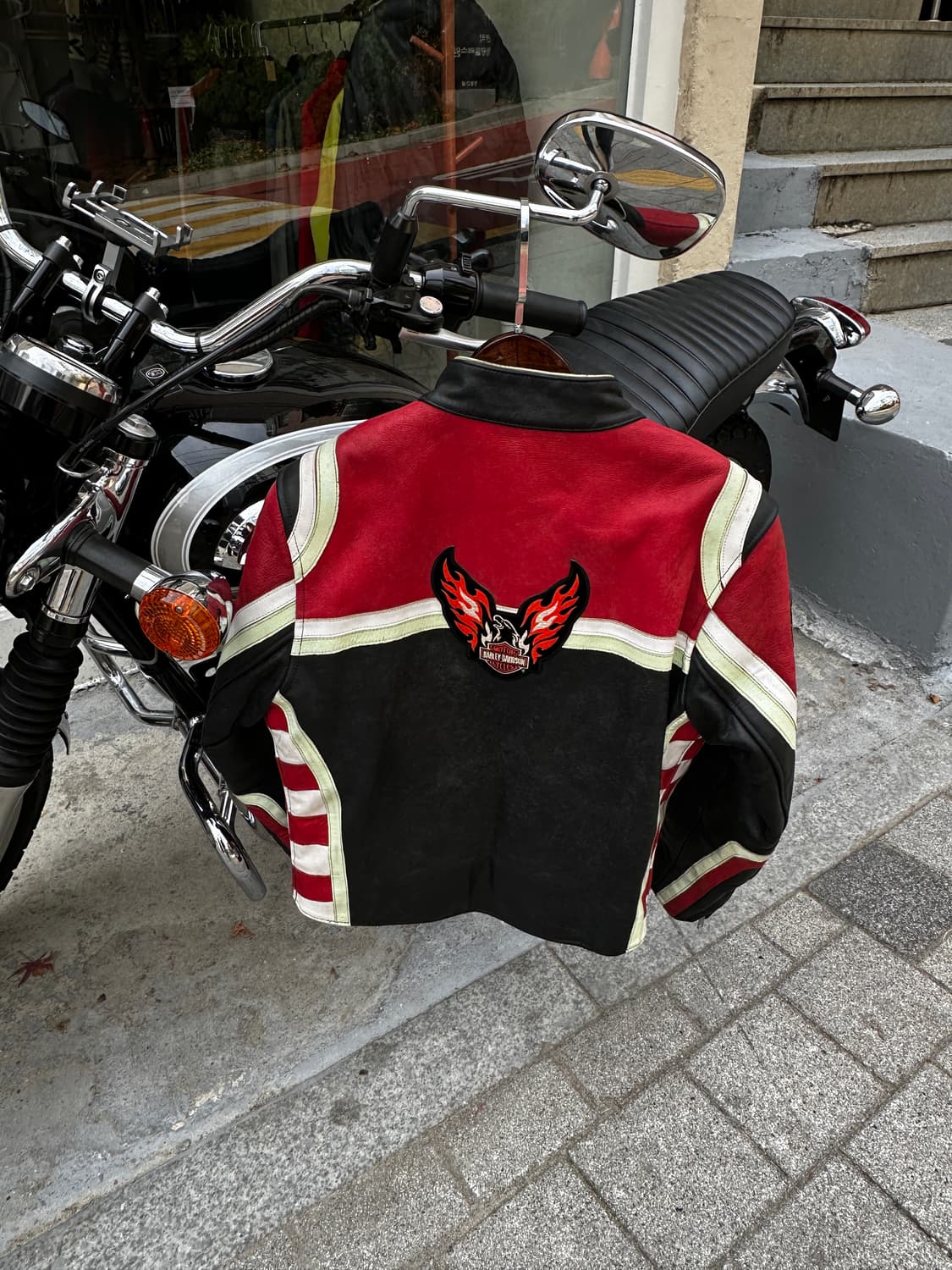 할리데이비슨 빈티지 레더 레이싱 자켓 상품이미지3