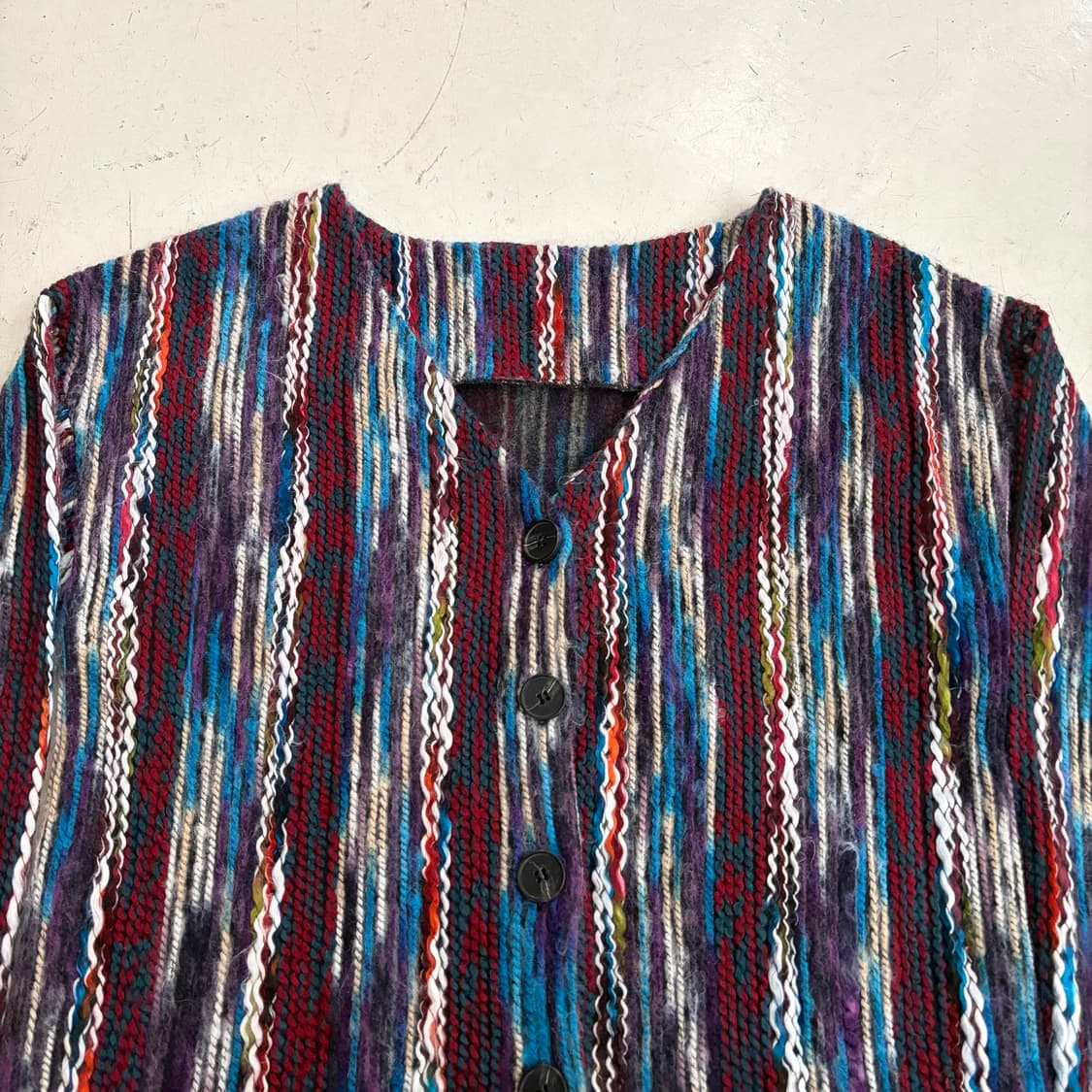 JPN 멀티컬러 빈티지 가디건 M 상품이미지4