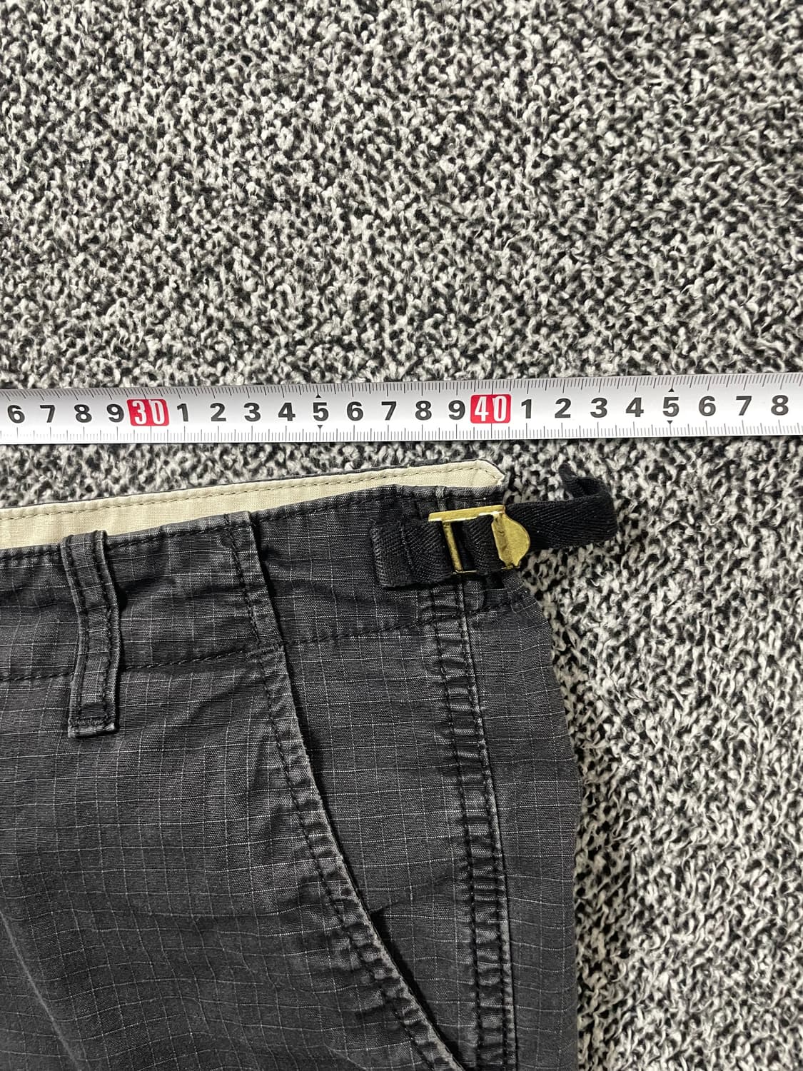 빈티지9. 칼하트 WIP 립스탑 더블니 워크 카고팬츠 조거팬츠 차콜 상품이미지5