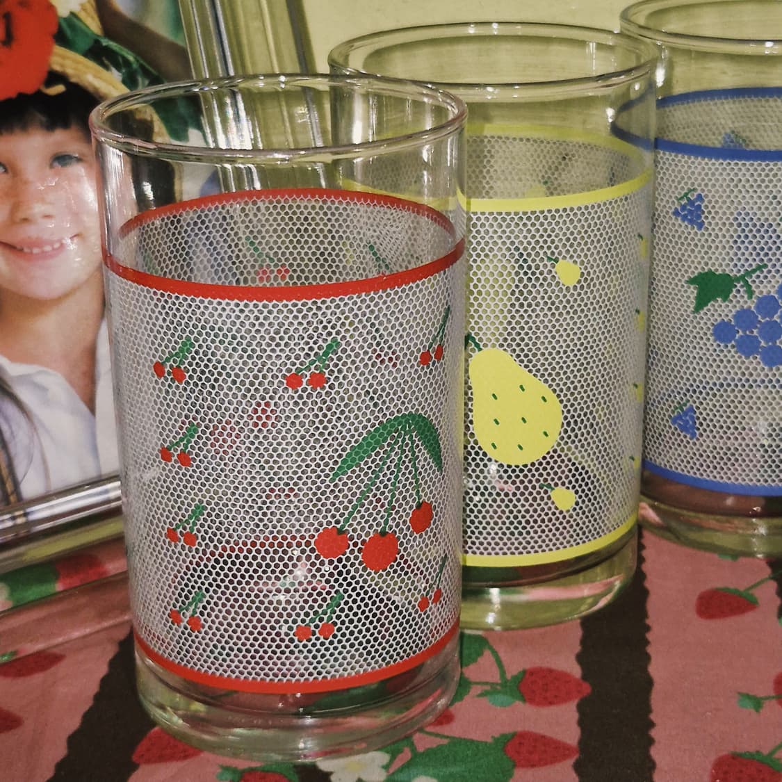 80s 아데리아 레트로 과일 픽셀 글라스 1p 상품이미지7