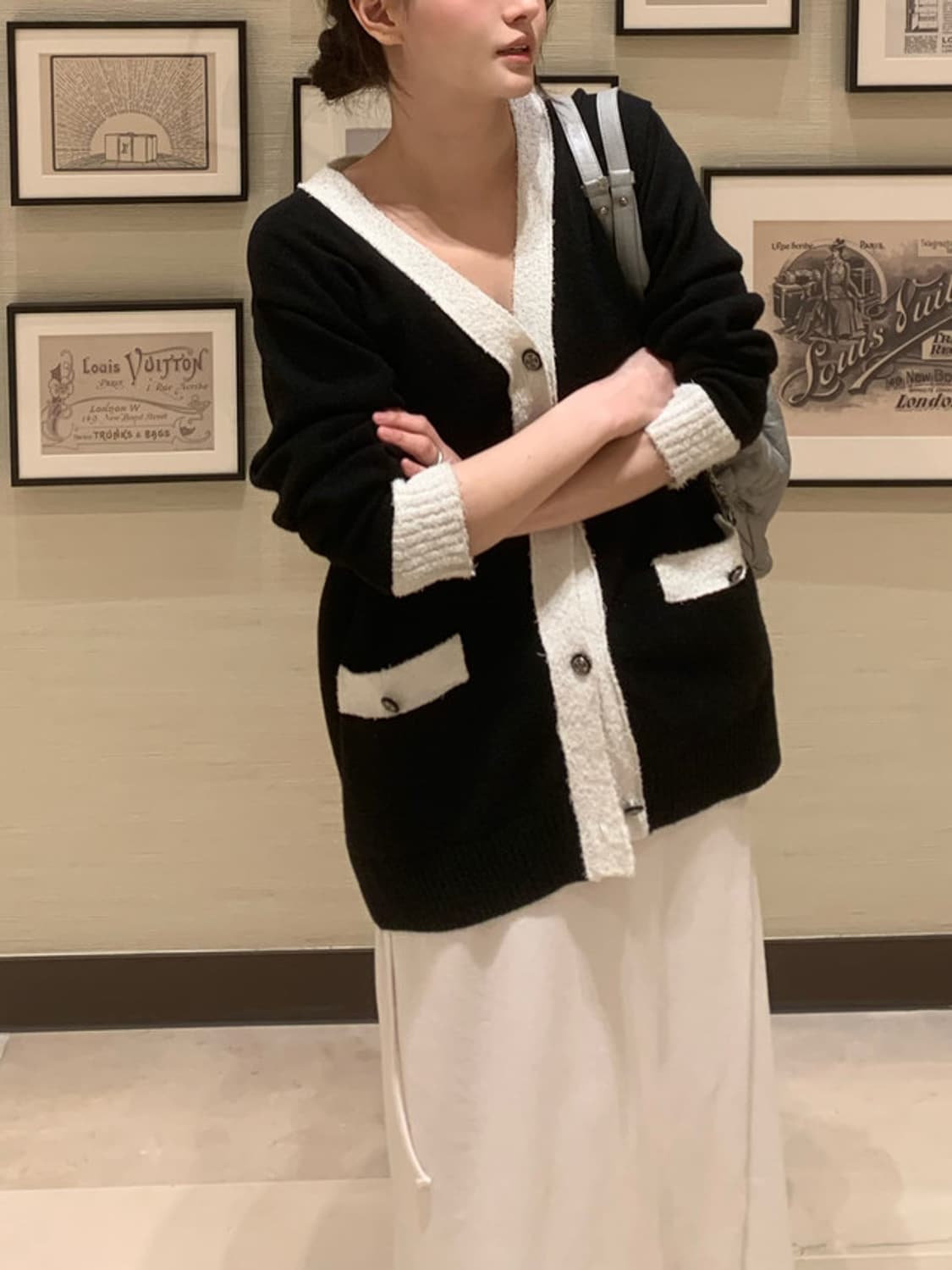 [새상품] 샵모도 modo 블랙 리본 가디건  상품이미지1