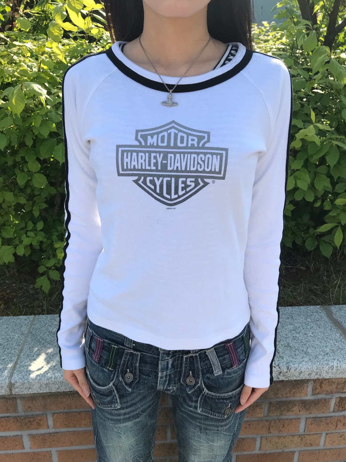 90's Harley USA Ringer Long Sleeve 상품이미지3