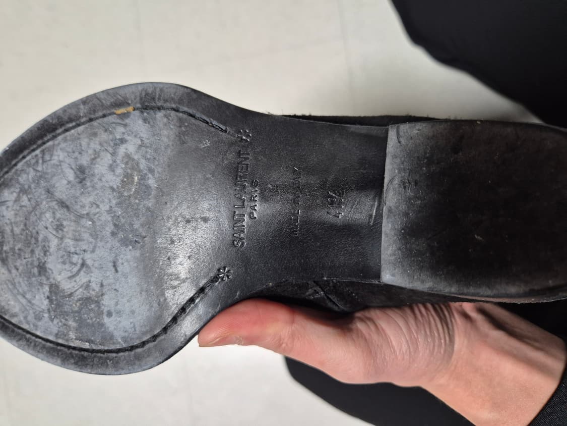 생로랑 루카스 스웨이드 부츠 블랙 41.5 상품이미지4