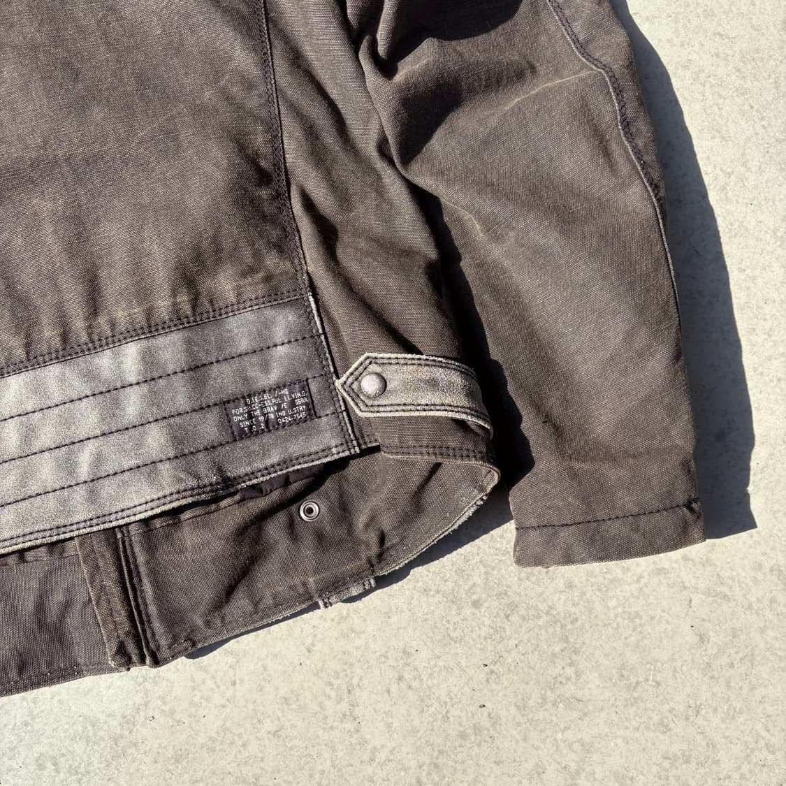 디젤 워시드 코튼&스웨이드 바이커 자켓 상품이미지7