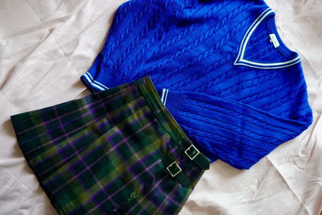 빈티지 프레피룩 코디 세트  상품이미지1