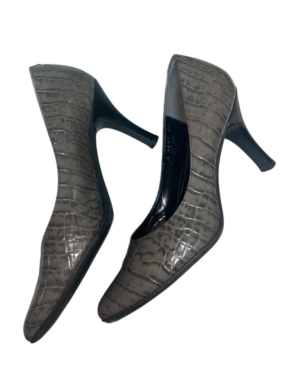 빈티지 악어 엠보싱 패턴 펌프스 상품이미지2