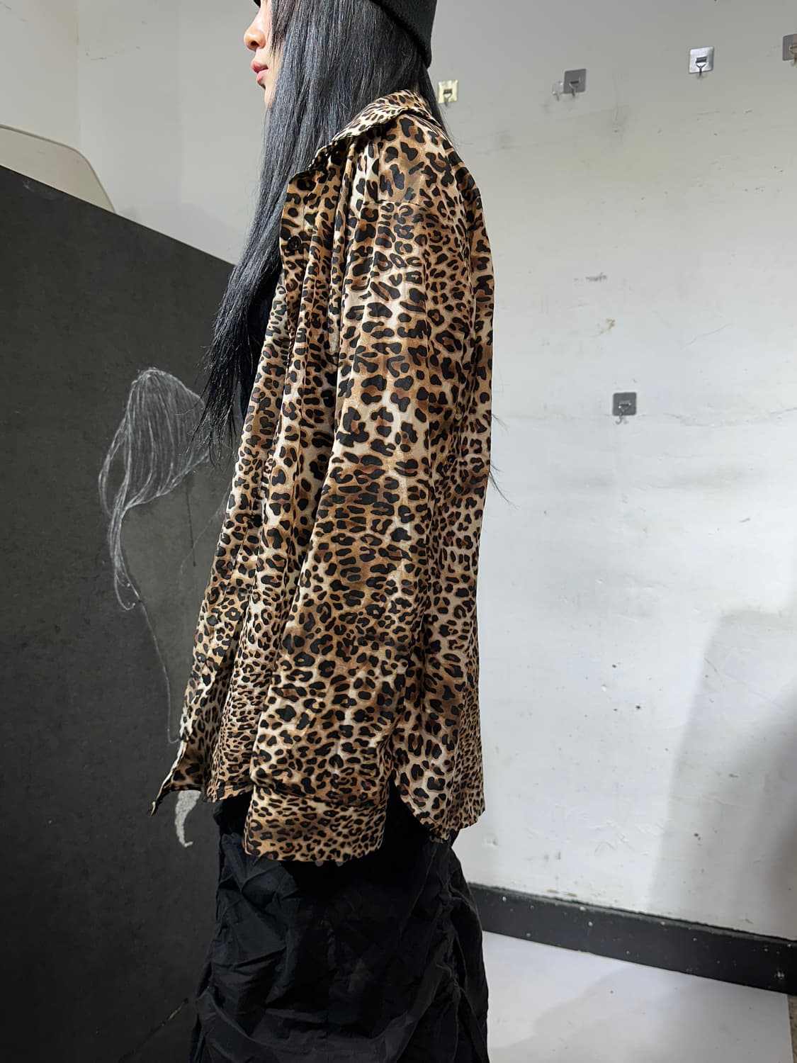 Jpn 일본빈티지 레오파드 호피 오버핏 셔츠 자켓 L  상품이미지7
