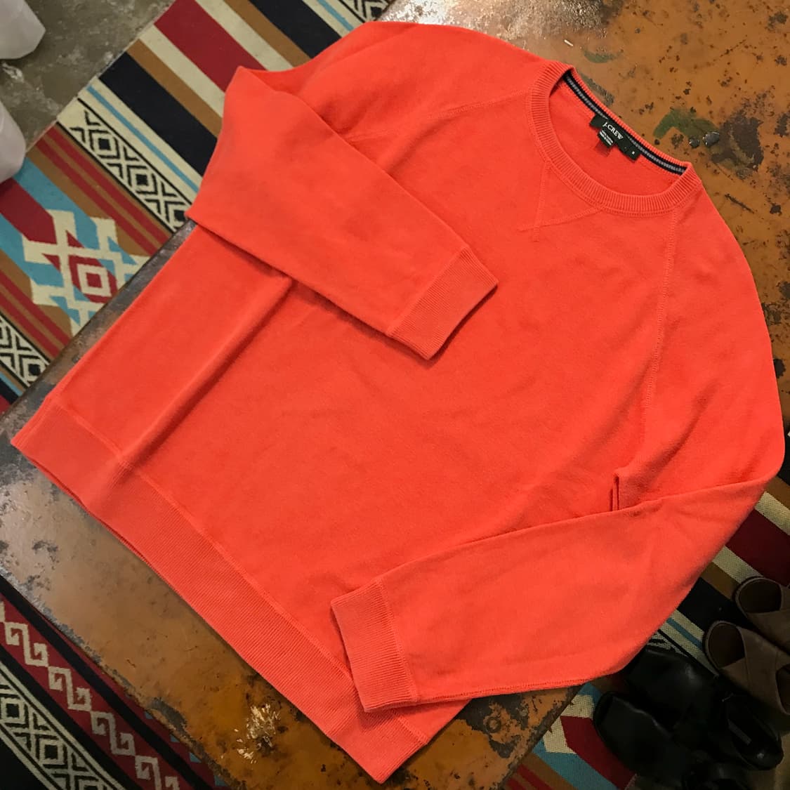 제이크루 톤다운 오렌지 코튼 니트 맨투맨 남성 105 사이즈  상품이미지2