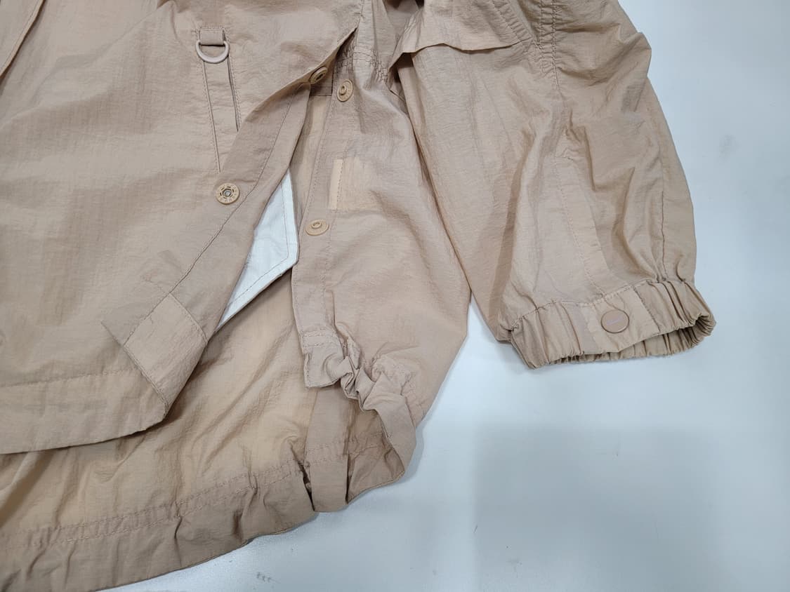 써스데이아일랜드 20SS 루즈핏 후드 바람막이 점퍼 / 여 S 베이지 상품이미지6