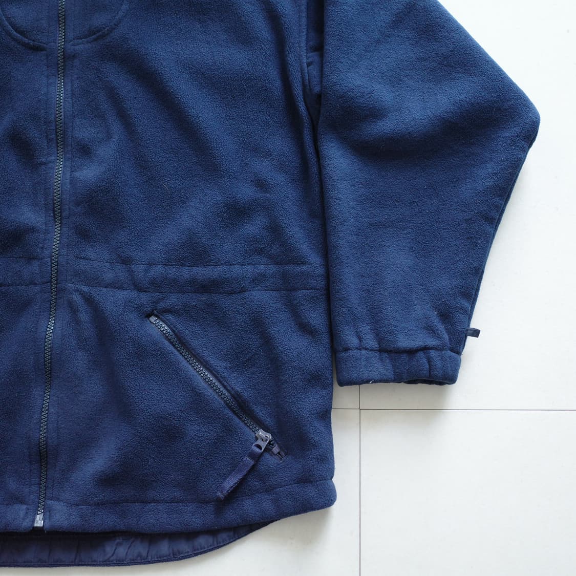 90s 컬럼비아 딥네이비 플리스 집업 재킷 상품이미지3
