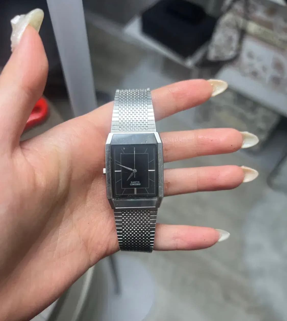 세이코 사각 쿼츠 시계 상품이미지1